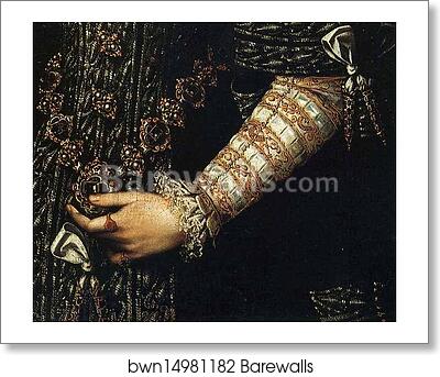 Portrait of Queen Anne of Austria. Detail by Sofonisba Anguissola, Art Print Portrait of Queen Anne of Austria. Detail by Sofonisba Anguissola, Art Print