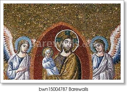 Death of the Virgin. Detail by Pietro Cavallini, Art Print