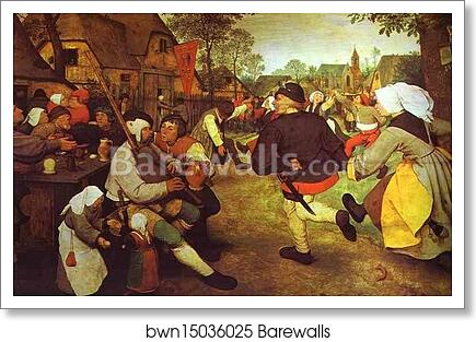 The Peasant Dance by Pieter Bruegel The Elder, Art Print