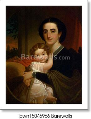 Mrs. Robert Levi Todd (Sally Hall) and Her Daughter Matilda Tete Todd by George Caleb Bingham, Art Print