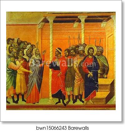 Maestà (back, central panel) Jesus Accused by the Pharisees by Duccio Di Buoninsegna, Art Print Maestà (back, central panel) Jesus Accused by the Pharisees by Duccio Di Buoninsegna, Art Print