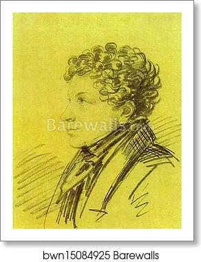 Portrait of Leo Pushkin by Alexander Orlowski, Art Print