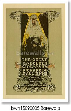 Le roman "la Prière de la Vierge d'or" by Ethel Reed, Art Print