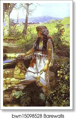 Christ and the Samaritan Woman. Detail by Henryk Hector Siemiradzki, Art Print