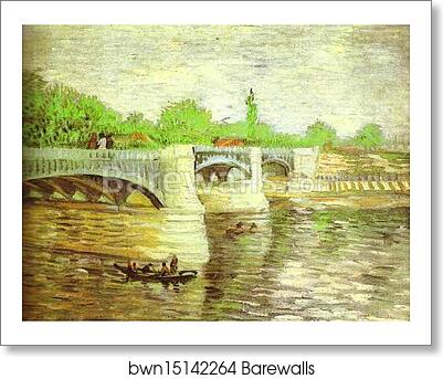 The Seine with the Pont de la Grande Jatte by Vincent Van Gogh, Art Print The Seine with the Pont de la Grande Jatte by Vincent Van Gogh, Art Print