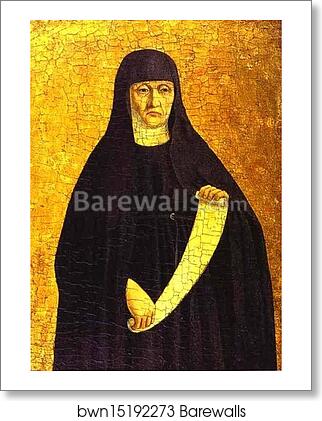 St. Monica. Panel of the Sant'Agostino altarpiece by Piero Della Francesca, Art Print St. Monica. Panel of the Sant'Agostino altarpiece by Piero Della Francesca, Art Print