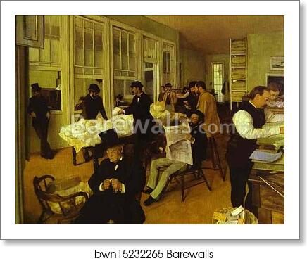 Portraits in a New Orleans Cotton office by Edgar Degas, Art Print