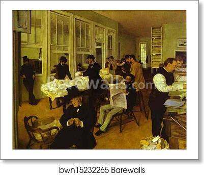 Portraits in a New Orleans Cotton office by Edgar Degas, Art Print Portraits in a New Orleans Cotton office by Edgar Degas, Art Print