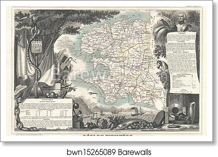 Département du Finistère by Victor Jules Levasseur, Art Print Département du Finistère by Victor Jules Levasseur, Art Print