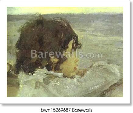 The Children. (Yura Serov). Detail by Valentin Serov, Art Print