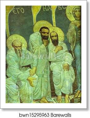 Pentecost. Detail by Mikhail Vrubel, Art Print