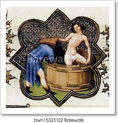 The Belles Heures of Jean de France, Duke de Berry. September. Detail by Limbourg Brothers, Art Print The Belles Heures of Jean de France, Duke de Berry. September. Detail by Limbourg Brothers, Art Print