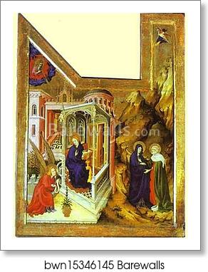 Annunciation and Visitation by Melchior Broederlam, Art Print Annunciation and Visitation by Melchior Broederlam, Art Print