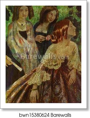 The Emerald Necklace. Detail by Victor Borisov-Musatov, Art Print