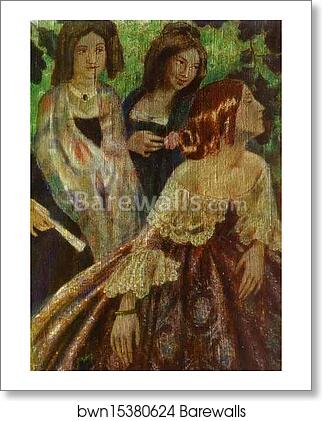The Emerald Necklace. Detail by Victor Borisov-Musatov, Art Print The Emerald Necklace. Detail by Victor Borisov-Musatov, Art Print