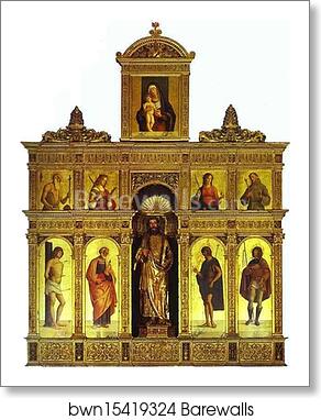 Olera Polyptych by Giovanni Battista Cima, Called Cima Da Conegliano, Art Print