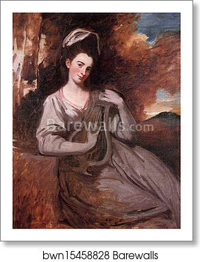 Lady with a Lyre by George Romney, Art Print