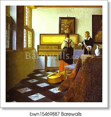 The Music Lesson by Jan Vermeer, Art Print
