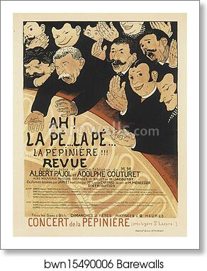 La Revue 'Ah! la Pé.. la Pé.. la Pépinière' by Félix Vallotton, Art Print
