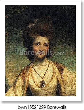 Lady Elizabeth Compton. Detail by Sir Joshua Reynolds, Art Print