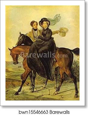 Portrait of K. A. and M. Ya. Narishkin by Karl Brulloff, Art Print Portrait of K. A. and M. Ya. Narishkin by Karl Brulloff, Art Print