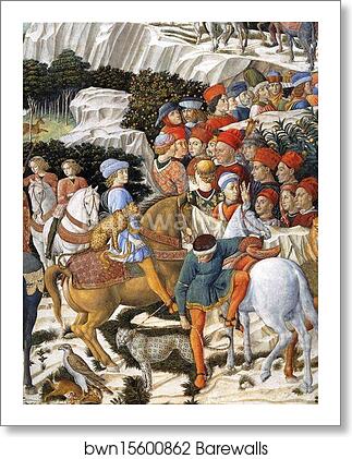 Procession of the Magus Caspar. Detail by Benozzo Gozzoli, Art Print Procession of the Magus Caspar. Detail by Benozzo Gozzoli, Art Print
