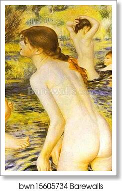 The Bathers. Detail by Pierre-Auguste Renoir, Art Print