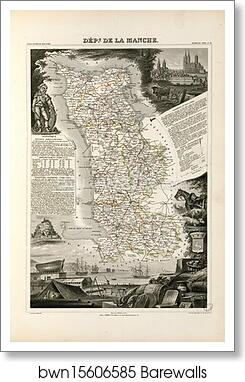 Dépt. de la Manche (région du nord) by Victor Jules Levasseur, Art Print
