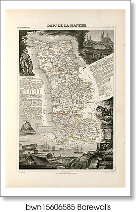 Dépt. de la Manche (région du nord) by Victor Jules Levasseur, Art Print Dépt. de la Manche (région du nord) by Victor Jules Levasseur, Art Print