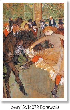 Dressage des nouvelles, par Valentin le Désossé / Training of the New Girls by Valentin "the Boneless" (Moulin-Rouge). Detail by Henri De Toulouse-Lautrec, Art Print