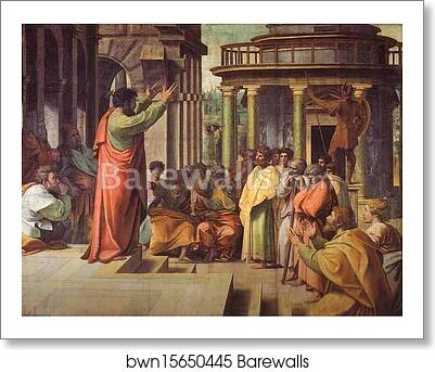 Cartoon for St. Paul Preaching in Athens by Raphael, Art Print Cartoon for St. Paul Preaching in Athens by Raphael, Art Print