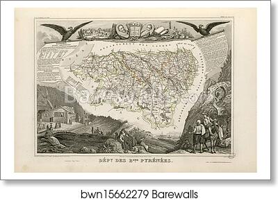 Dépt. des Basses Pyrénées (région du sud) by Victor Jules Levasseur, Art Print Dépt. des Basses Pyrénées (région du sud) by Victor Jules Levasseur, Art Print