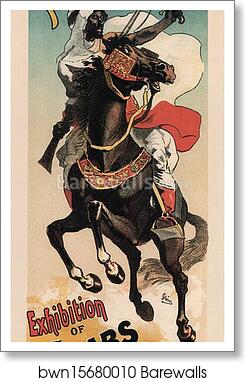 Exhibition of Arabs of the Sahara Desert by Jules Chéret, Art Print