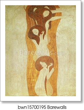 The Beethoven Frieze: The Longing for Happiness Finds Repose in Poetry by Gustav Klimt, Art Print The Beethoven Frieze: The Longing for Happiness Finds Repose in Poetry by Gustav Klimt, Art Print