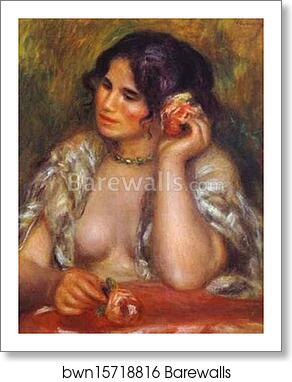 Gabrielle with a Rose by Pierre-Auguste Renoir, Art Print