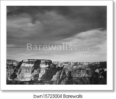 View from the North Rim, "Grand Canyon National Park," Arizona.  Photographs of National Parks and Monuments, compiled 1941 - 1942, documenting the period ca. 1933 - 1942 by Ansel Adams (1902-1984), Art Print View from the North Rim, "Grand Canyon National Park," Arizona.  Photographs of National Parks and Monuments, compiled 1941 - 1942, documenting the period ca. 1933 - 1942 by Ansel Adams (1902-1984), Art Print