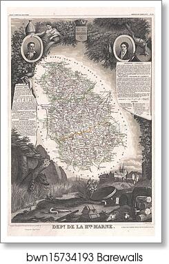 Dept. de la Haute Marne by Victor Jules Levasseur, Art Print