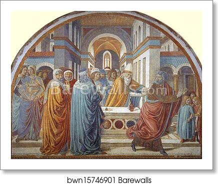 Tabernacle of the Visitation: Expultion of Joachim from the Temple by Benozzo Gozzoli, Art Print