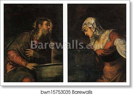 Christ at the Well. The Samaritan Woman at the Well by Jacopo Robusti, Called Tintoretto, Art Print Christ at the Well. The Samaritan Woman at the Well by Jacopo Robusti, Called Tintoretto, Art Print