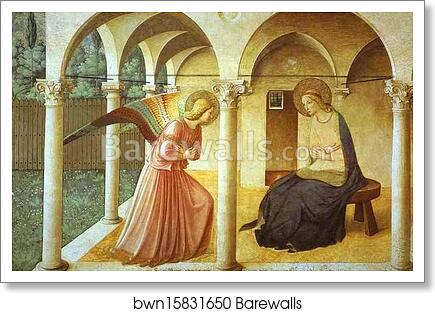 Annunciation by Fra Angelico, Art Print