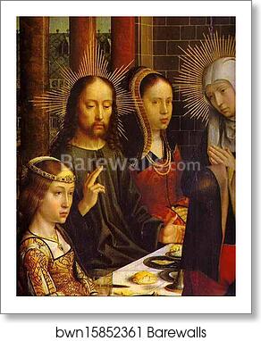 The Marriage at Cana. Detail by Gerard David, Art Print
