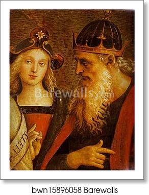 The Almighty with Prophets and Sibyls. Detail by Pietro Perugino, Art Print