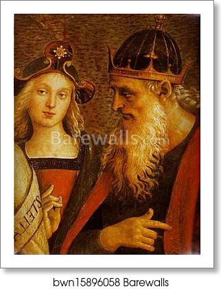 The Almighty with Prophets and Sibyls. Detail by Pietro Perugino, Art Print The Almighty with Prophets and Sibyls. Detail by Pietro Perugino, Art Print