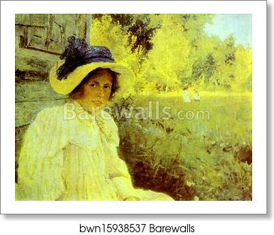 Summertime. Portrait of Olga Serova by Valentin Serov, Art Print Summertime. Portrait of Olga Serova by Valentin Serov, Art Print
