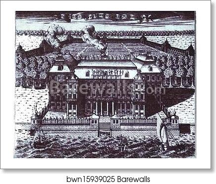 View of A. Menshikov's Palace on Vasilievsky Island by Alexey Zubov, Art Print