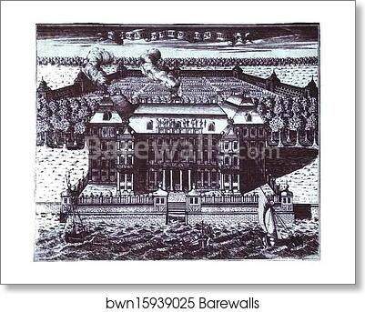 View of A. Menshikov's Palace on Vasilievsky Island by Alexey Zubov, Art Print View of A. Menshikov's Palace on Vasilievsky Island by Alexey Zubov, Art Print