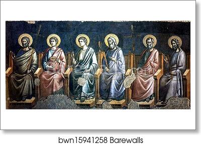 The Last Judgment. Seated Apostles. Detail by Pietro Cavallini, Art Print The Last Judgment. Seated Apostles. Detail by Pietro Cavallini, Art Print
