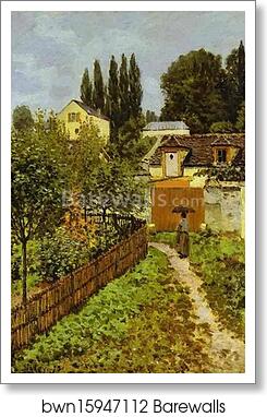 Garden Path in Louveciennes (Chemin de l'Etarché) by Alfred Sisley, Art Print