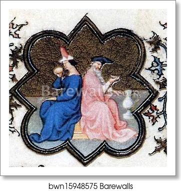 The Belles Heures of Jean de France, Duke de Berry. January. Detail by Limbourg Brothers, Art Print The Belles Heures of Jean de France, Duke de Berry. January. Detail by Limbourg Brothers, Art Print