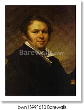 Self-Portrait by Vasily Tropinin, Art Print